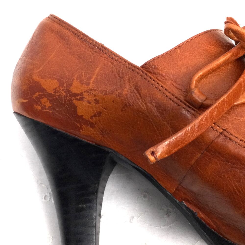 One of 2 Dark Academia Whimsigoth Steampunk Lace Up Pointed Toe Shoe 39 - Picture 11 of 13